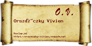 Orszáczky Vivien névjegykártya